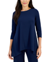 JM COLLECTION WOMEN'S 3/4-SLEEVE KNIT TOP, CREATED FOR MACY'S