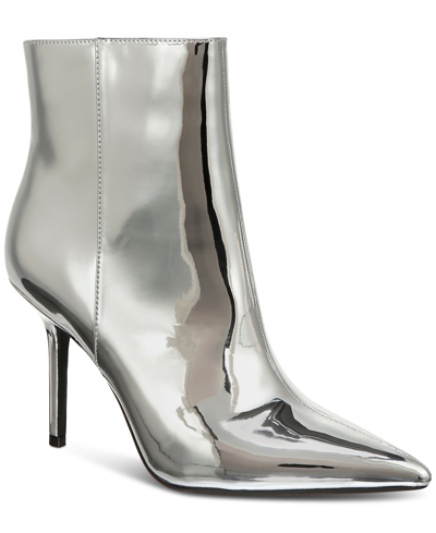 Inc International Concepts Women's Holand Pointed-toe Dress Booties, Created For Macy's In Silver Tpu