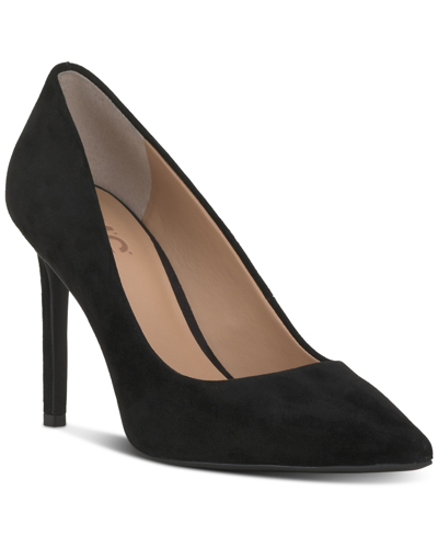 Inc International Concepts Women's Slania Pointed-toe Dress Pumps, Created For Macy's In Black Suede