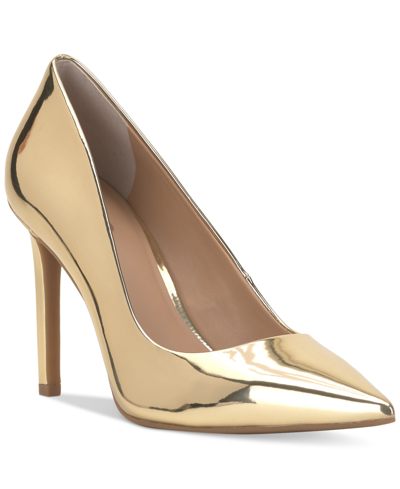 Inc International Concepts Women's Slania Pointed-toe Dress Pumps, Created For Macy's In Gold Tpu