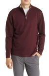 Mizzen + Main Proflex Performance Quarter Zip Pullover In Plum Heather