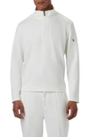 Bugatchi Quarter Zip Performance Pullover In Chalk