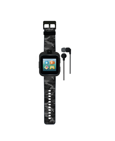 Playzoom Kids Gray Camo Silicone Smartwatch 42mm Gift Set