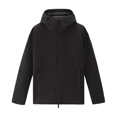 Woolrich Pacific Jacket In Black Softshell