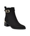 Calvin Klein Jasen2 Womens Zipper Faux Suede Ankle Boots In Black Suede