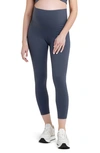 Ripe Maternity Tempo Stretch Nylon Pocket Maternity Leggings In Blue Steel