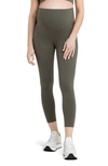 Ripe Maternity Tempo Stretch Nylon Crop Maternity Leggings In Khaki