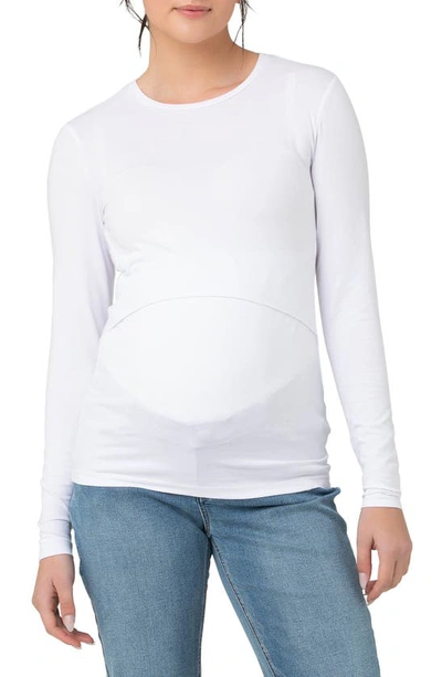 Ripe Maternity Organic Nursing Top In Silver Marle