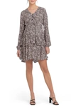 Ripe Maternity Florence Nursing Layered Dress Black/dusty Pink In Black / Dusty Pink