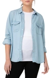 RIPE MATERNITY BEC CHAMBRAY SNAP-UP MATERNITY SHIRT