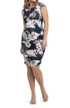 Ripe Maternity Dahila Cross My Heart Twist Front Maternity Dress In Navy Multi