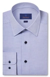 DAVID DONAHUE SLIM FIT MICRO DOBBY COTTON DRESS SHIRT