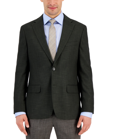 Tommy Hilfiger Men's Modern-fit Solid Weave Sport Coats In Medium Olive