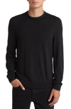 Hugo Boss Pacas Knit Crewneck Sweater In Dark Blue