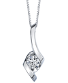 SIRENA DIAMOND SOLITAIRE SWIRL 18" PENDANT NECKLACE (3/8 CT. T.W.) IN 14K GOLD