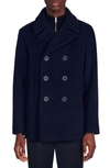 SANDRO WOOL BLEND PEACOAT