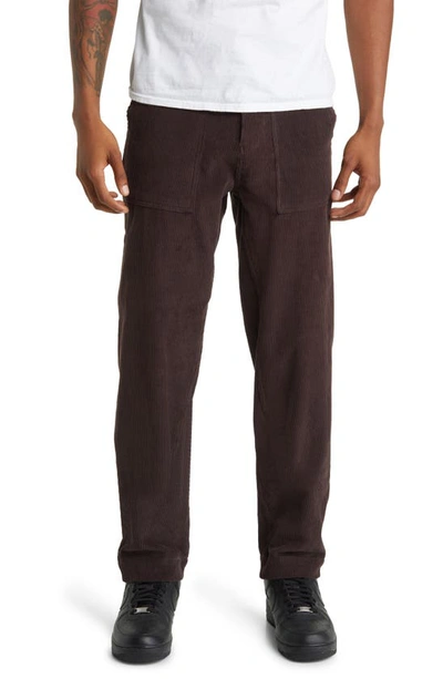 Alpha Industries Fatigue Corduroy Trousers In Chocolate