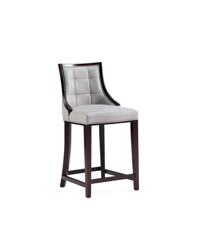 Manhattan Comfort Fifth Ave Counter Stool In Light Gray