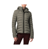 Bernardo Hooded Quilted Water Repellent Jacket In Liquid Metal