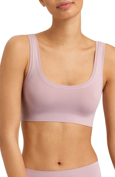 Hanro Touch Feeling Crop Top In Crepe Pink