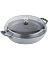 Staub 3.5-quart Braiser With Glass Lid In Matte Black