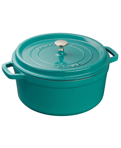 Staub 5.5-qt. Cast Iron Round Cocotte In Turquoise