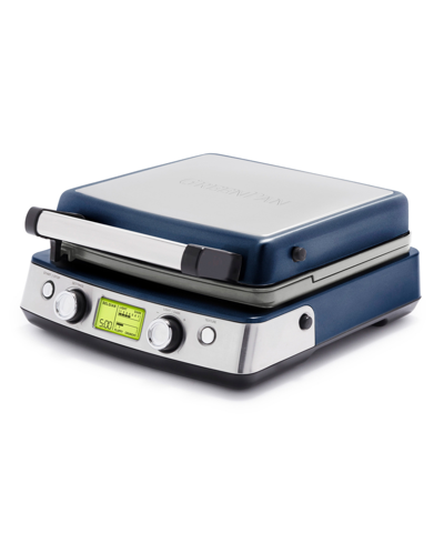 Greenpan Elite 4-square Nonstick Belgian & Regular Waffle Maker In Oxford Blue