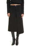 PROENZA SCHOULER ASYMMETRIC VIRGIN WOOL TWILL SKIRT