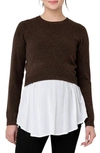 Ripe Maternity Sandy Detachable Nursing Knit Sweater Chocolate