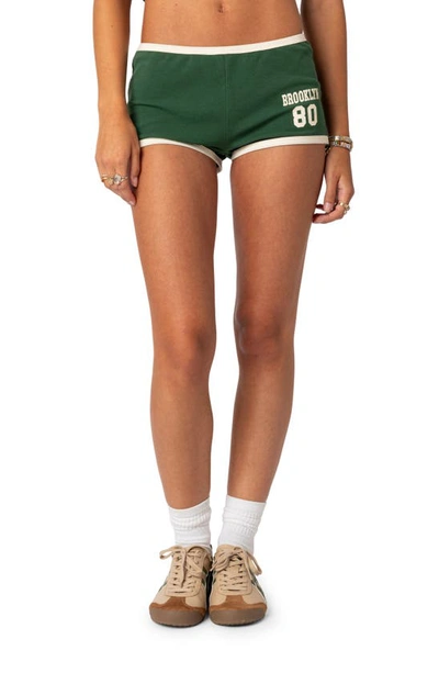 Edikted Brooklyn Contrast Shorts In Green