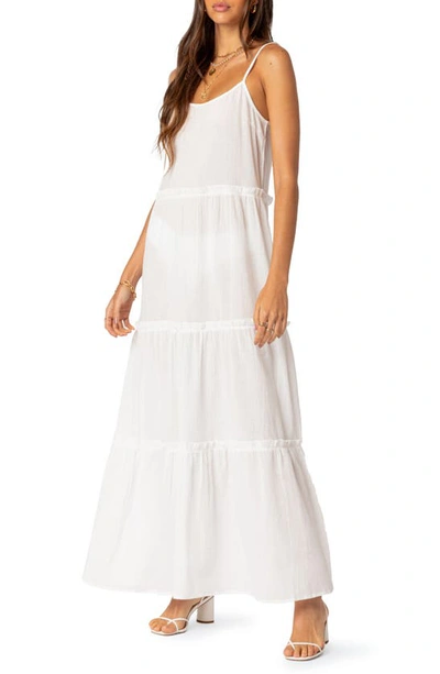 Edikted Radiant Tiered Maxi Dress In White