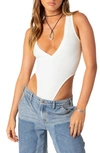 EDIKTED EDIKTED HIGH CUT RIB TANK BODYSUIT