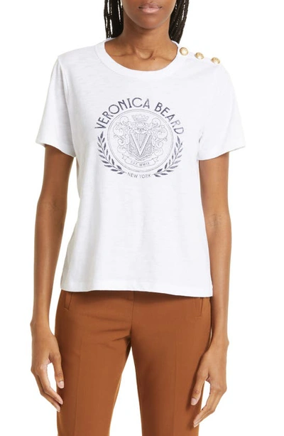 Veronica Beard Jean Women's Carla Graphic Tee, White/navy T-shirt