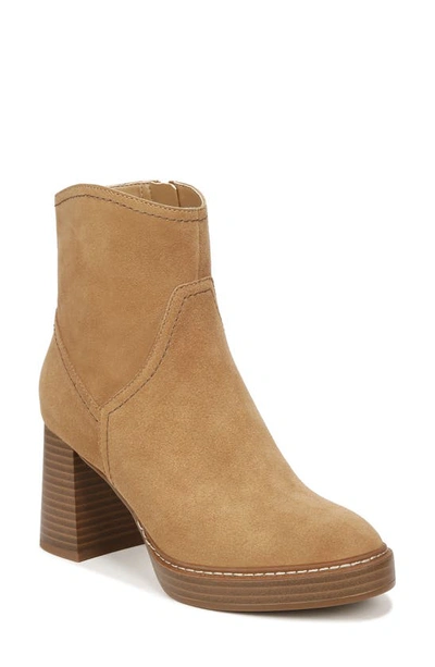 Naturalizer Orlean Booties In Golden Caramel Suede