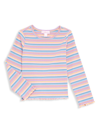 DESIGN HISTORY LITTLE GIRL'S STRIPED KNIT LONG-SLEEVE TOP