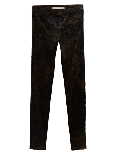 Tractr Little Girl's & Girl's Suede Skinny Trousers In Black