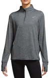 Nike Dri-fit Swift Element Uv Quarter Zip Running Pullover In Grey