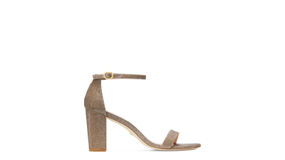 Stuart Weitzman Nearlynude Strap Sandal The Sw Outlet In Platinum