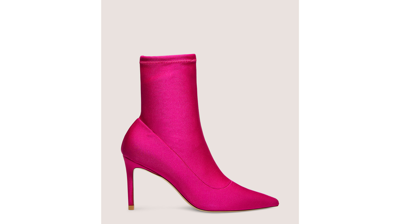 Stuart Weitzman Stuart 85 Stretch Bootie The Sw Outlet In Magenta