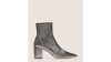 Stuart Weitzman Stuart 75 Block Stretch Bootie The Sw Outlet In Gunmetal