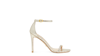 Stuart Weitzman Nudistcurve 100 Sandal The Sw Outlet In Platino Gold