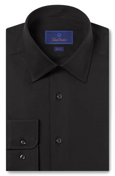 DAVID DONAHUE DAVID DONAHUE SLIM FIT COTTON TWILL DRESS SHIRT