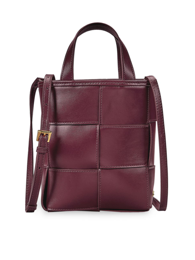 Gigi New York Women's Mini Chloe Leather Shopper Tote Bag In Bordeaux