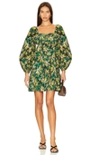 Ulla Johnson Alita Tiger Lily Long Sleeve Cotton Dress In Tigerlily