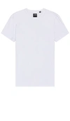 Cuts Trim Fit Split Hem Crewneck T-shirt In White