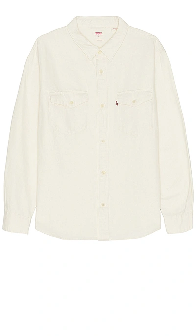 Levi's Relaxed Fit Western Shirt In Fresh Ecru