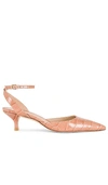 Stuart Weitzman Barelythere 50mm Patent-leather Pumps In Toast Printed Soft Croc