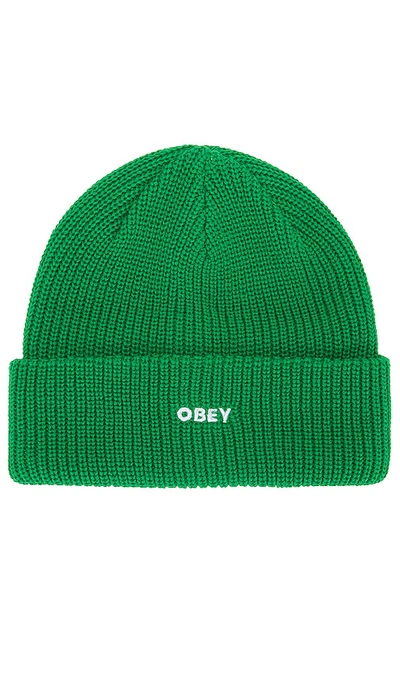 Obey Future Beanie In Fern Green