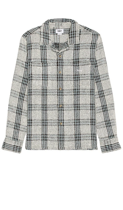 Obey Wes Woven Shirt In Unbleached Multi