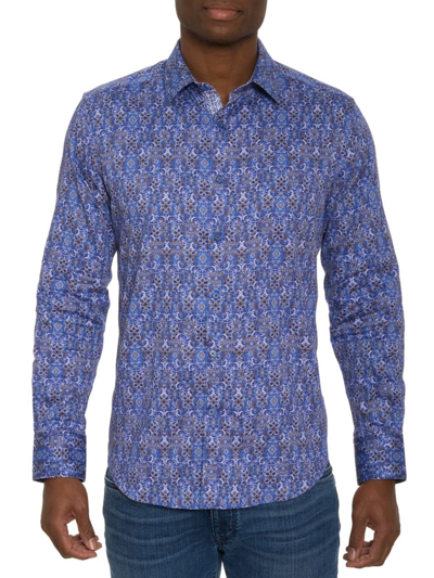 Robert Graham Men's Lungano Printed Shirt In Blue